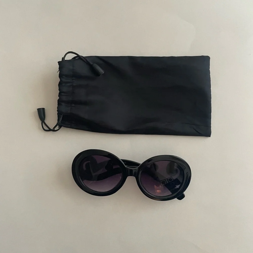 Elegant Black Sunglasses with Case